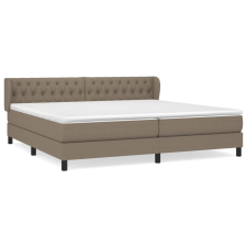 vidaXL tópszínű szövet rugós ágy matraccal 200 x 200 cm (3126513) ágy és ágykellék