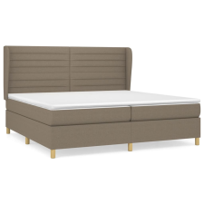 vidaXL tópszínű szövet rugós ágy matraccal 200 x 200 cm (3128633) ágy és ágykellék