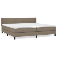 vidaXL tópszínű szövet rugós ágy matraccal 200 x 200 cm (3129741) ágy és ágykellék