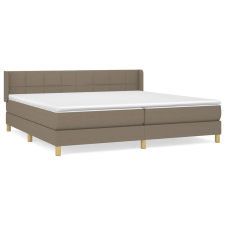 vidaXL tópszínű szövet rugós ágy matraccal 200 x 200 cm (3130301) ágy és ágykellék