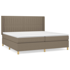 vidaXL tópszínű szövet rugós ágy matraccal 200 x 200 cm (3132181) ágy és ágykellék
