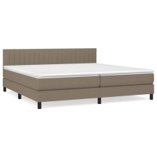 vidaXL tópszínű szövet rugós ágy matraccal 200 x 200 cm (3140245) ágy és ágykellék