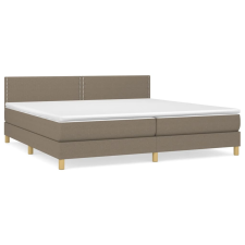vidaXL tópszínű szövet rugós ágy matraccal 200 x 200 cm (3140565) ágy és ágykellék