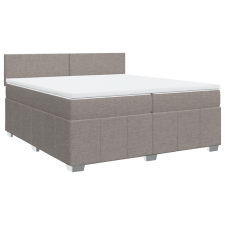 vidaXL tópszínű szövet rugós ágy matraccal 200 x 200 cm (3287172) ágy és ágykellék