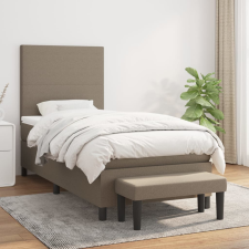 vidaXL tópszínű szövet rugós ágy matraccal 80 x 200 cm ágy és ágykellék