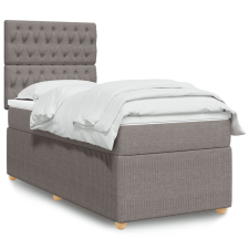 vidaXL tópszínű szövet rugós ágy matraccal 80 x 200 cm ágy és ágykellék