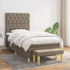 vidaXL tópszínű szövet rugós ágy matraccal 80 x 200 cm ágy és ágykellék