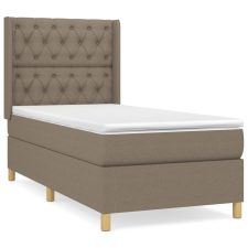 vidaXL tópszínű szövet rugós ágy matraccal 80 x 200 cm (3132189) ágy és ágykellék