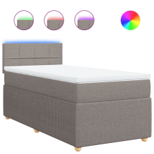 vidaXL tópszínű szövet rugós ágy matraccal 80 x 200 cm (3289587) ágy és ágykellék