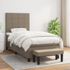 vidaXL tópszínű szövet rugós ágy matraccal 90 x 190 cm ágy és ágykellék