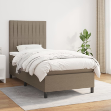 vidaXL tópszínű szövet rugós ágy matraccal 90 x 190 cm ágy és ágykellék