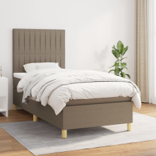 vidaXL tópszínű szövet rugós ágy matraccal 90 x 190 cm ágy és ágykellék