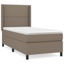 vidaXL tópszínű szövet rugós ágy matraccal 90 x 190 cm (3131317) ágy és ágykellék