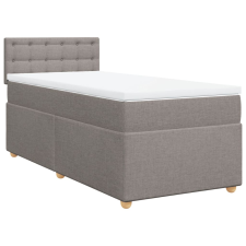 vidaXL tópszínű szövet rugós ágy matraccal 90 x 190 cm (3286553) ágy és ágykellék