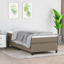 vidaXL tópszínű szövet rugós ágy matraccal 90 x 200 cm ágy és ágykellék