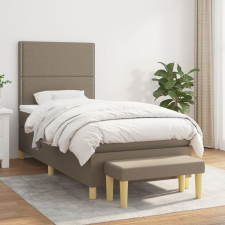 vidaXL tópszínű szövet rugós ágy matraccal 90 x 200 cm ágy és ágykellék