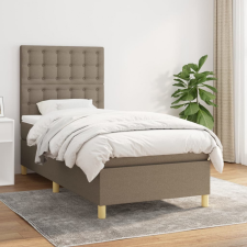 vidaXL tópszínű szövet rugós ágy matraccal 90 x 200 cm ágy és ágykellék