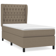 vidaXL tópszínű szövet rugós ágy matraccal 90 x 200 cm (3128177) ágy és ágykellék