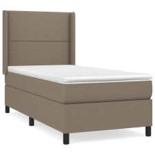 vidaXL tópszínű szövet rugós ágy matraccal 90 x 200 cm (3131325) ágy és ágykellék