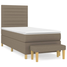 vidaXL tópszínű szövet rugós ágy matraccal 90 x 200 cm (3137209) ágy és ágykellék