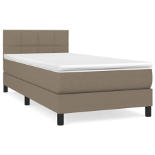 vidaXL tópszínű szövet rugós ágy matraccal 90 x 200 cm (3140029) ágy és ágykellék
