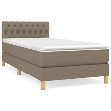 vidaXL tópszínű szövet rugós ágy matraccal 90 x 200 cm (3140829) ágy és ágykellék