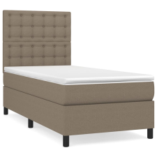 vidaXL tópszínű szövet rugós ágy matraccal 90 x 200 cm (3142069) ágy és ágykellék