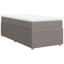 vidaXL tópszínű szövet rugós ágy matraccal 90 x 200 cm (3285543) ágy és ágykellék
