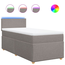 vidaXL tópszínű szövet rugós ágy matraccal 90 x 200 cm (3288860) ágy és ágykellék