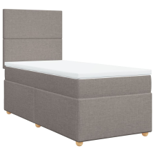 vidaXL tópszínű szövet rugós ágy matraccal 90 x 200 cm (3291160) ágy és ágykellék