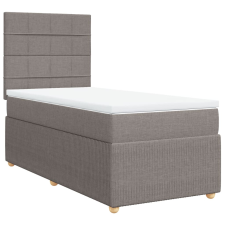 vidaXL tópszínű szövet rugós ágy matraccal 90 x 200 cm (3291943) ágy és ágykellék