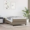 vidaXL Tópszínű szövet rugós ágykeret 100 x 200 cm