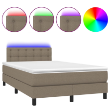 vidaXL tópszínű szövet rugós és LED-es ágy matraccal 120 x 200 cm (3133465) ágy és ágykellék