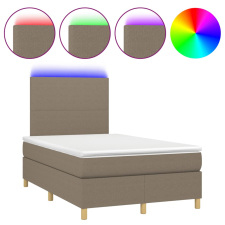 vidaXL tópszínű szövet rugós és LED-es ágy matraccal 120x190cm (3270236) ágy és ágykellék