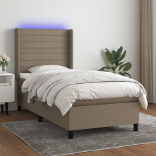 vidaXL tópszínű szövet rugós és LED-es ágy matraccal 80 x 200 cm ágy és ágykellék