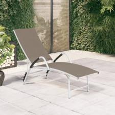 vidaXL tópszínű textilén és alumínium napozóágy kerti bútor