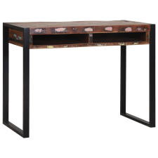 vidaXL Tükörrel ellátott pipereasztal Többszínes 100x50x75 cm Tömör újrahasznosított fa bútor