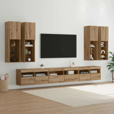 vidaXL TV falit kabinet szett 7 pcs Artisan tölgy Faanyag bútor
