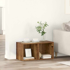 vidaXL TV szekrény 2 pcs Barna 37 x 35 x 37 cm Faanyag bútor