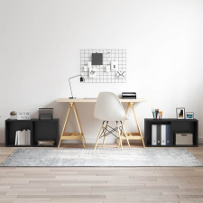 vidaXL TV szekrény 4 pcs Fekete 37 x 35 x 37 cm Faanyag bútor