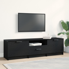 vidaXL TV Szekrény - Fekete tölgy - 140x35x40 cm - Műanyagból készült bútor