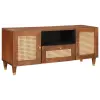vidaXL TV szekrény fiókkal Barna 105 x 33,5 x 46 cm Tömör Mangófát