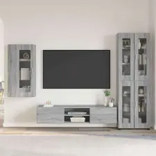 vidaXL TV szekrény garnitúra FLORIN 3 pcs Szürke Sonoma Faanyag bútor