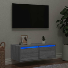 vidaXL TV-szekrény LED-es világítással szürke sonoma 75x35,5x25 cm bútor