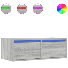 vidaXL TV-szekrény LED-es világítással szürke sonoma 75x35,5x25 cm (860234) bútor