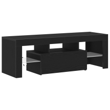 vidaXL TV szekrény LED fénnyel, fekete tölgy színben, 120x35x40 cm (862552) bútor