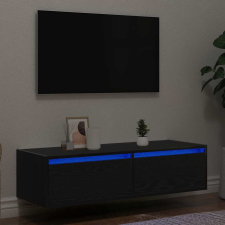 vidaXL TV szekrény LED világítással fekete tölgy 100X35,5x25 cm bútor