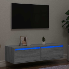vidaXL TV szekrény LED világítással szürke sonoma 100X35,5x25 cm bútor