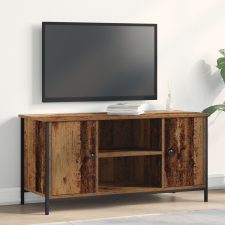 vidaXL TV Szekrény Régi Fa 100x40x50 cm Műanyag Fa és Acél bútor