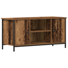vidaXL TV Szekrény Régi Fa 100x40x50 cm Műanyag Fa és Acél (862139) bútor